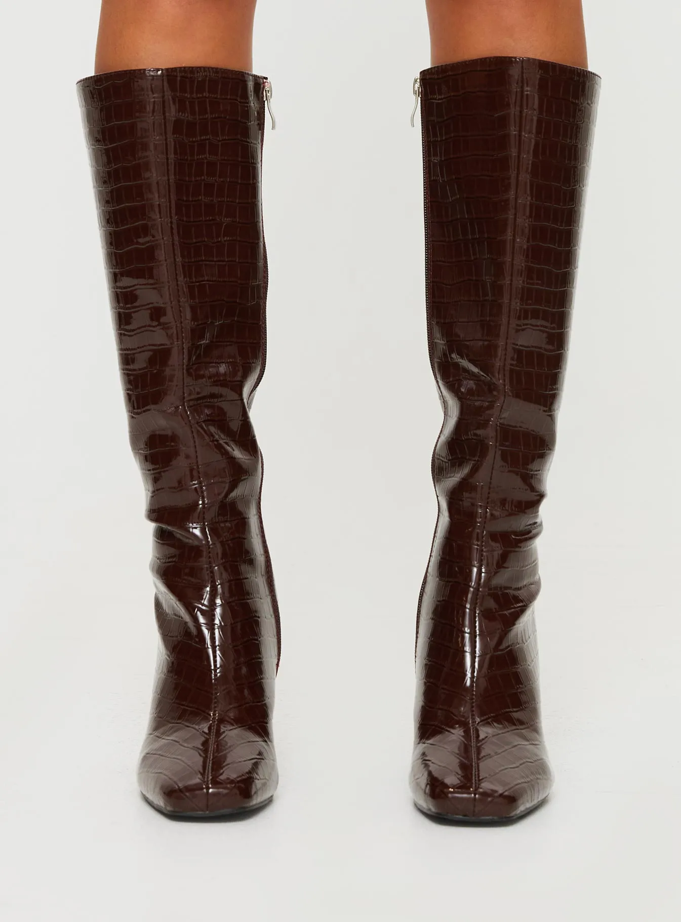 Alexx Knee High Boots Burgundy sold by Princess Polly product image thumbnail 2