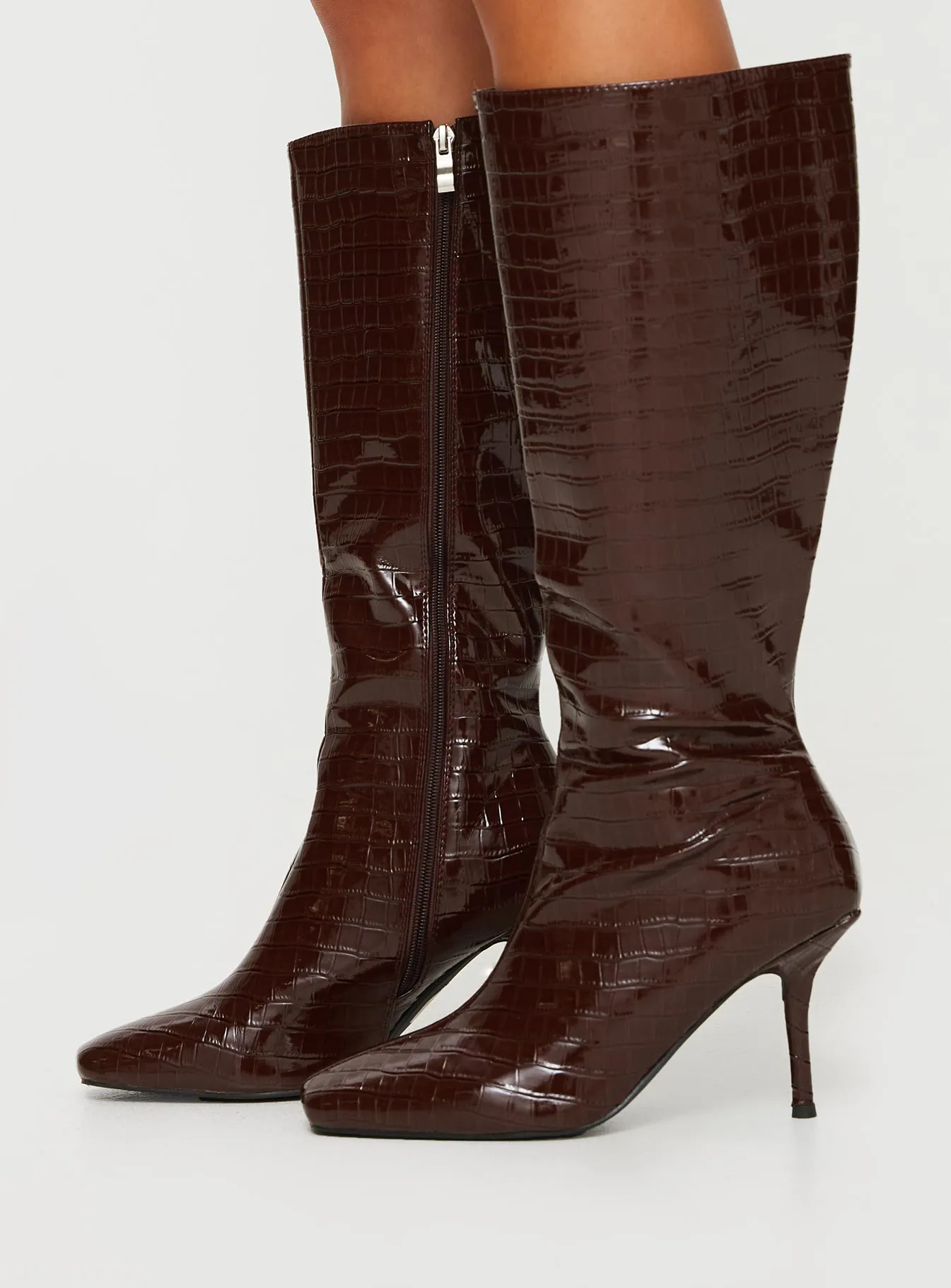 Alexx Knee High Boots Burgundy sold by Princess Polly product image thumbnail 3