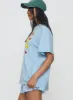 Grocery Run Oversized Graphic Tee Blue sold by Princess Polly
