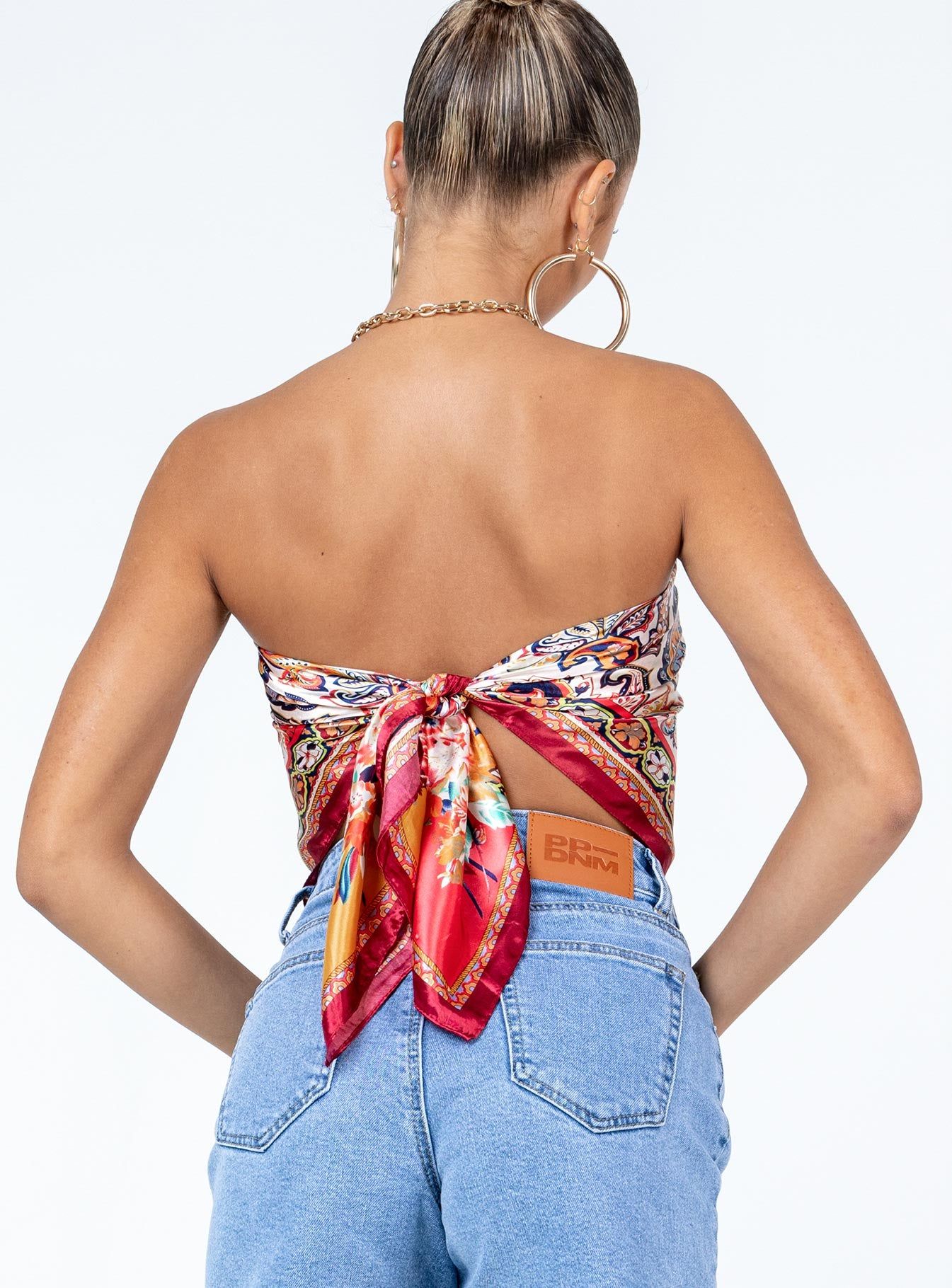 Gemini Satin Scarf Burgundy sold by Princess Polly product image thumbnail 5