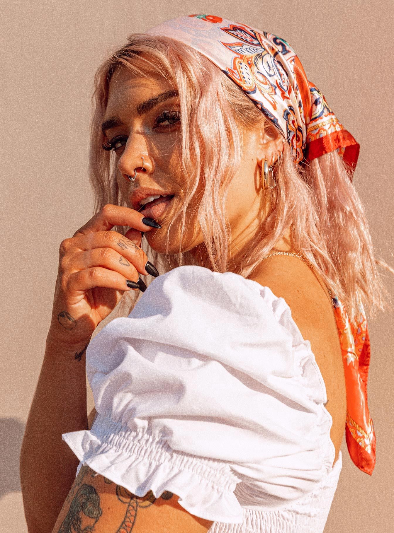 Gemini Satin Scarf Burgundy sold by Princess Polly product image thumbnail 7