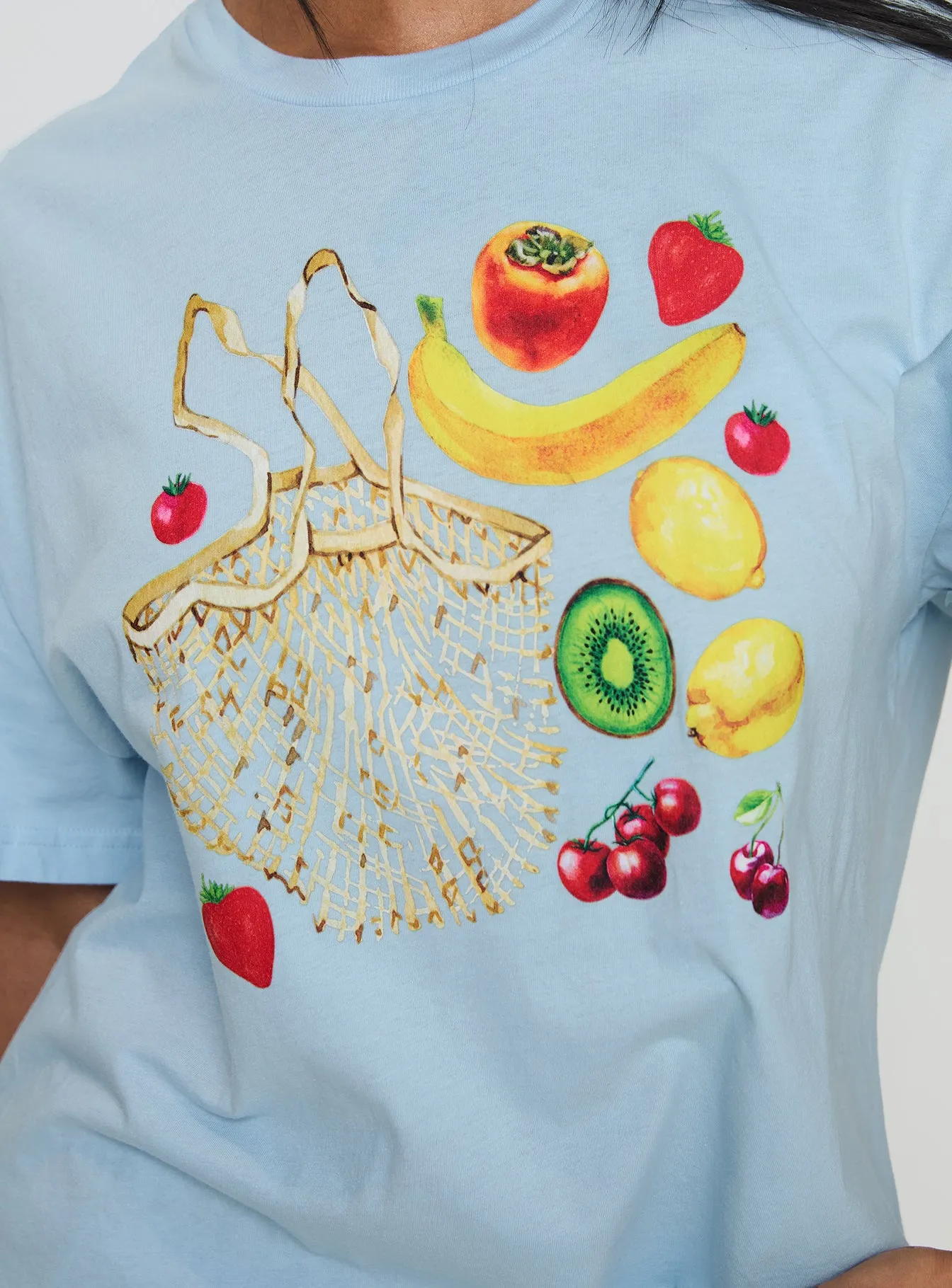 Grocery Run Oversized Graphic Tee Blue sold by Princess Polly product image thumbnail 5