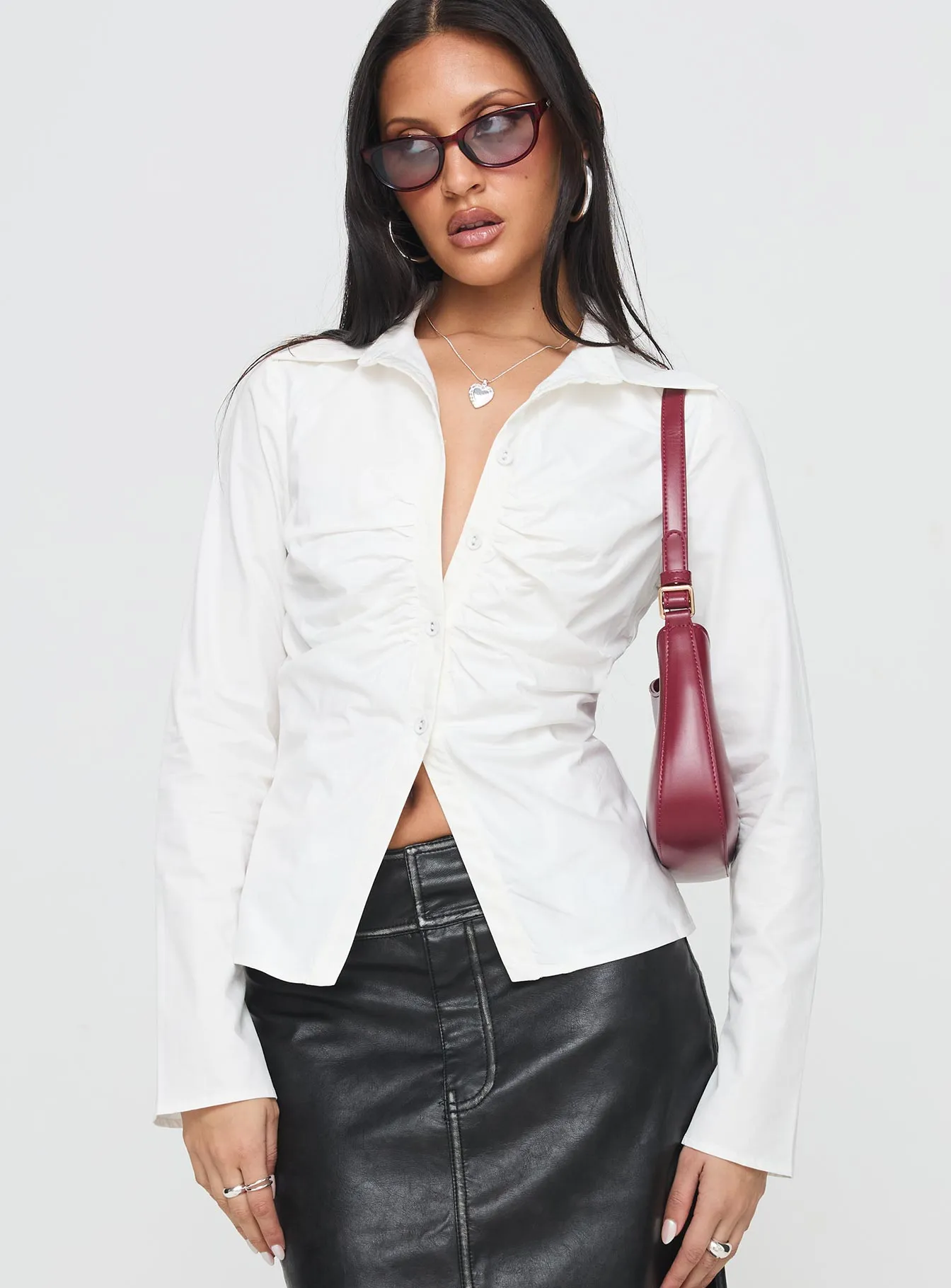 Fleiry Long Sleeve Top White sold by Princess Polly product image thumbnail 2