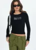 Elements Long Sleeve Top Black sold by Princess Polly