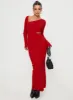 Whitley Cut Out Knit Maxi Dress Red sold by Princess Polly