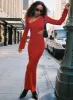 Whitley Cut Out Knit Maxi Dress Red sold by Princess Polly