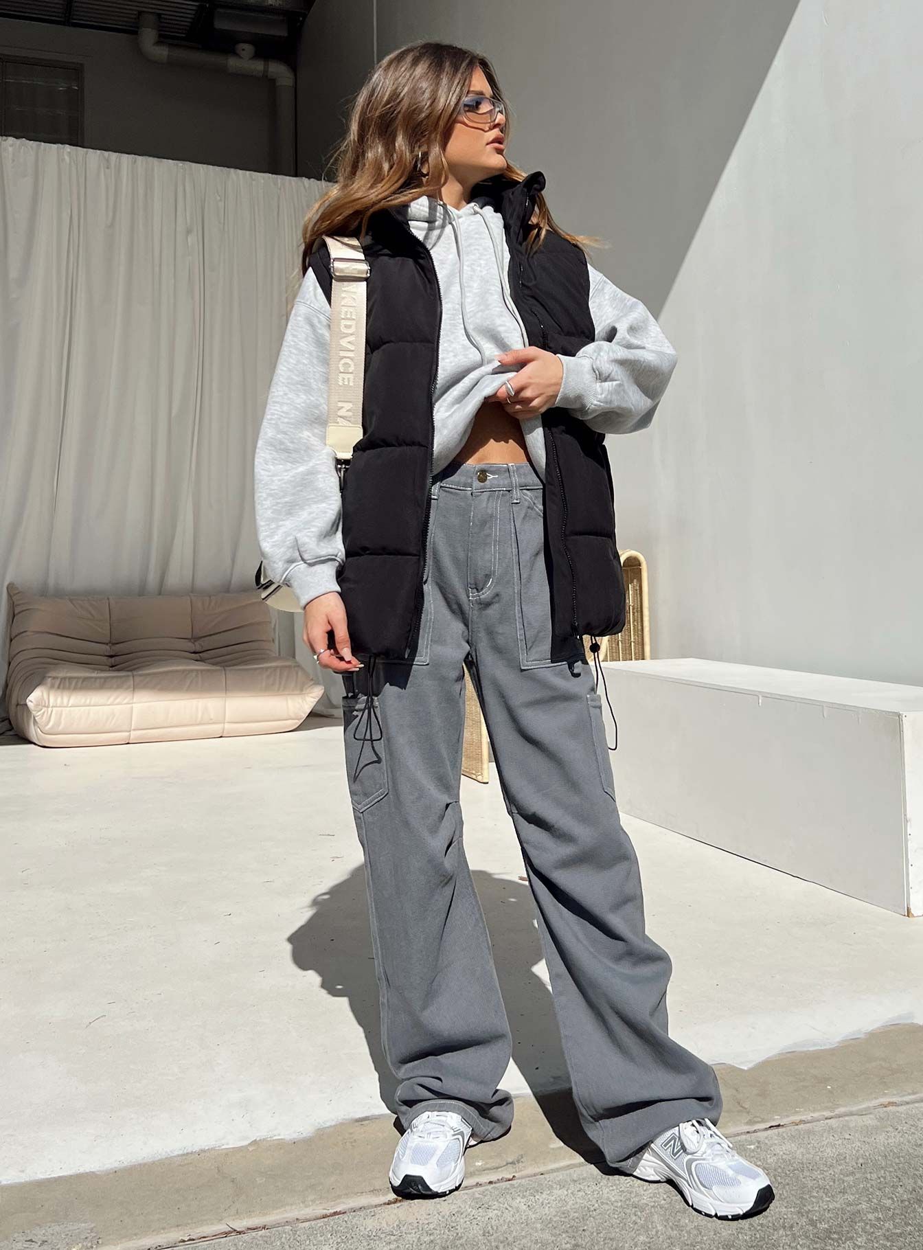 Edison Puffer Vest Black sold by Princess Polly product image thumbnail 2