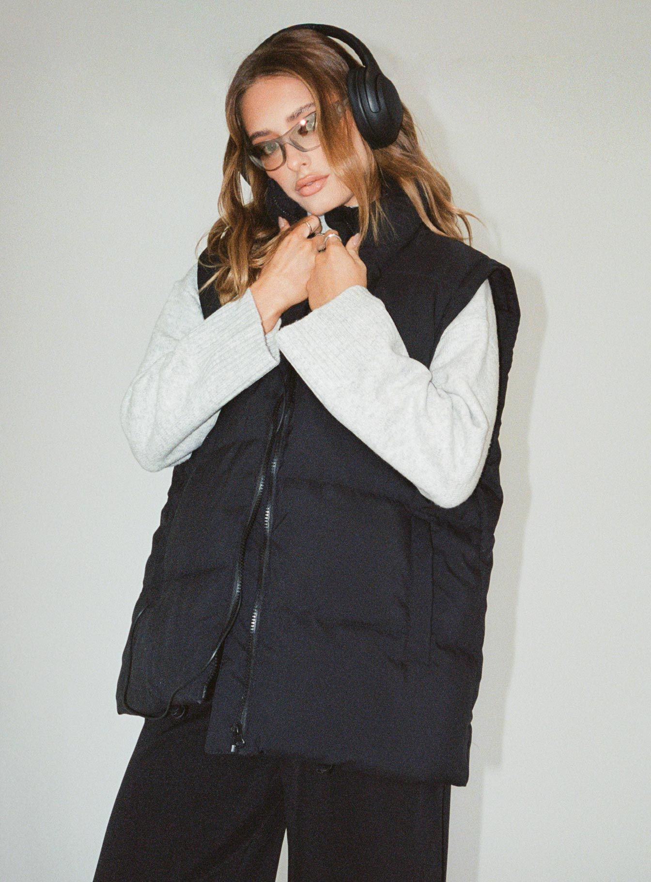 Edison Puffer Vest Black sold by Princess Polly product image thumbnail 5