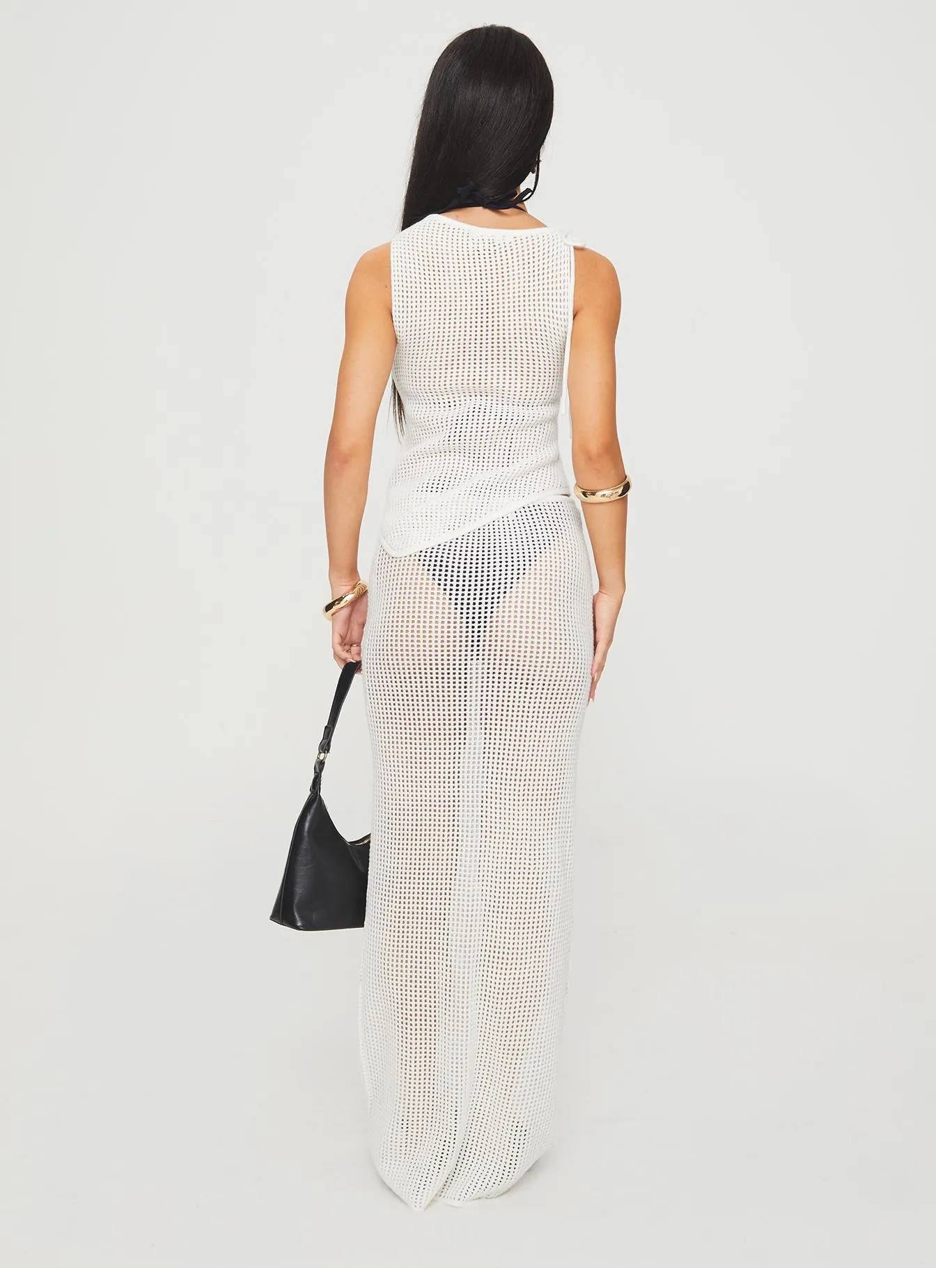 Auralia Knit Maxi Skirt White sold by Princess Polly product image thumbnail 5