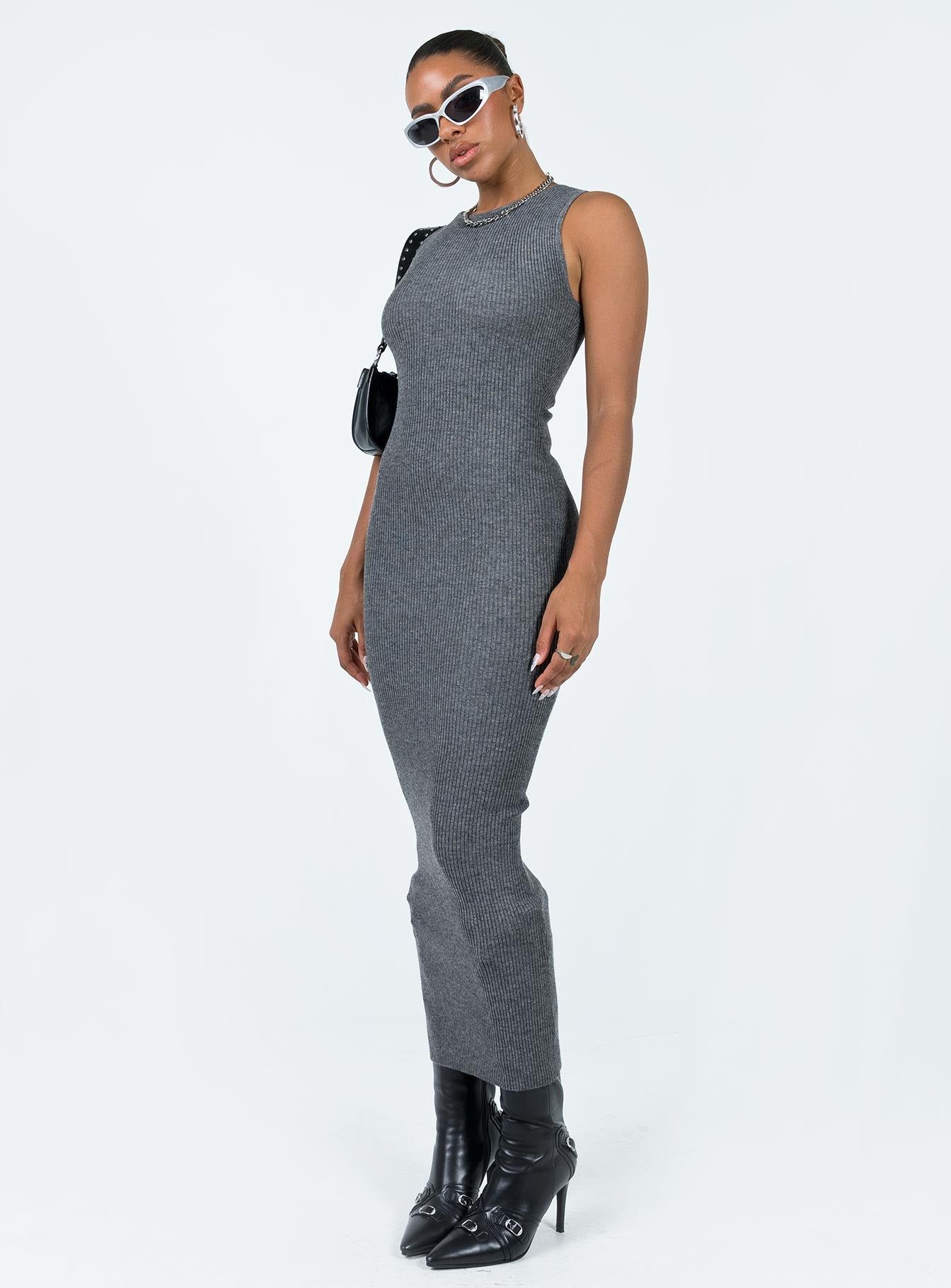 Hyda Midi Dress Slate sold by Princess Polly