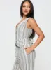 Flutters Vest Top White / Blue Stripe sold by Princess Polly