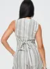 Flutters Vest Top White / Blue Stripe sold by Princess Polly