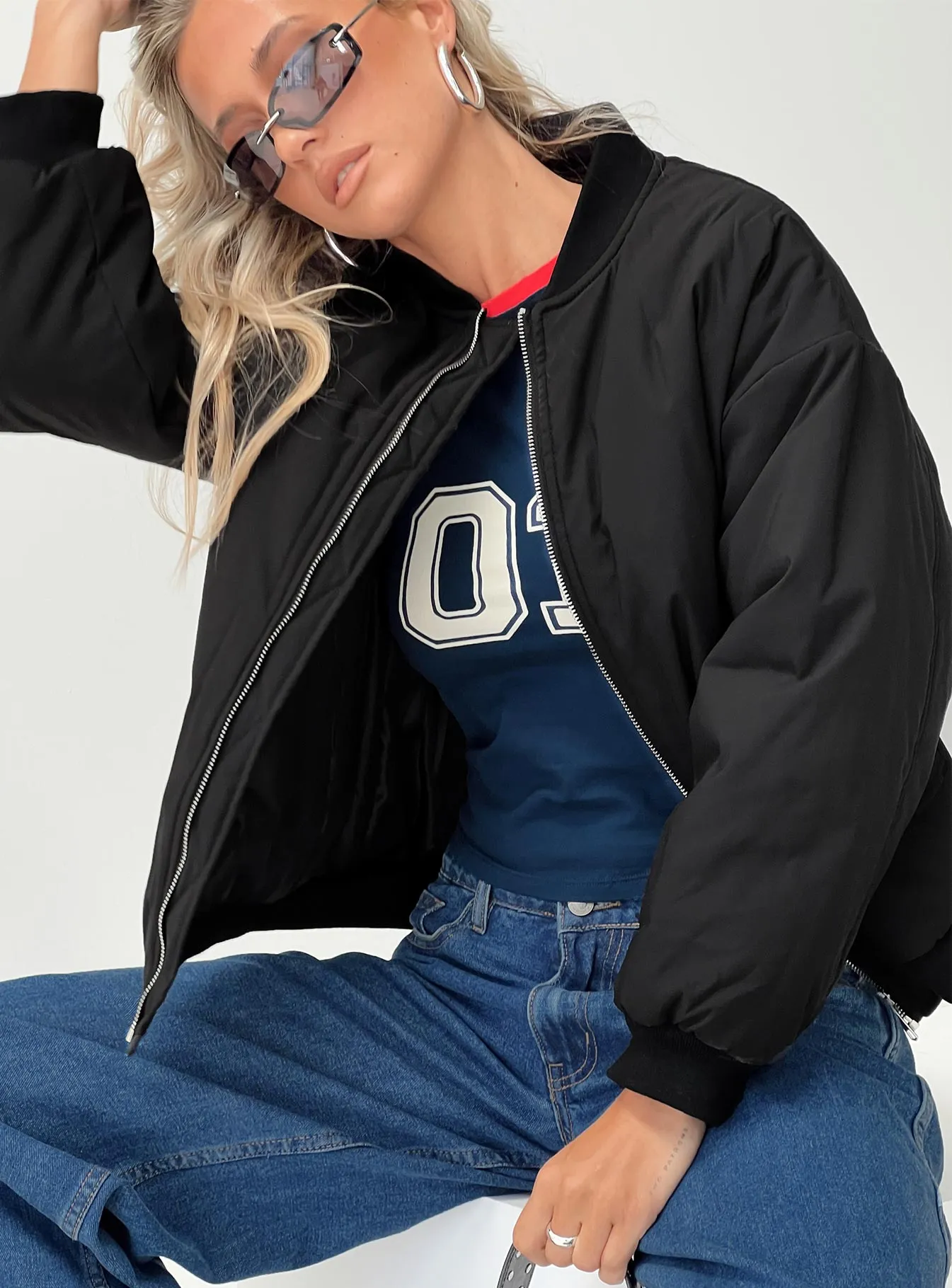 Formations Bomber Jacket Black sold by Princess Polly