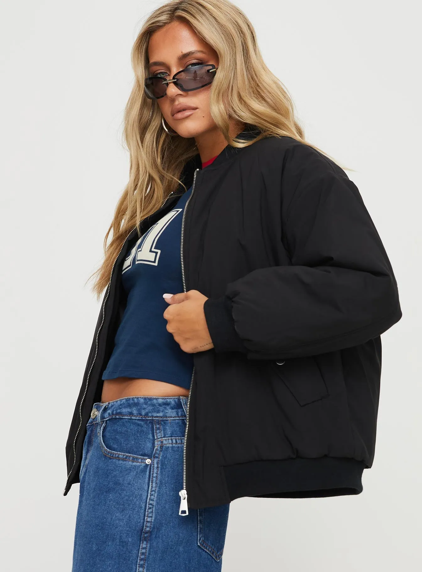 Formations Bomber Jacket Black sold by Princess Polly product image thumbnail 4