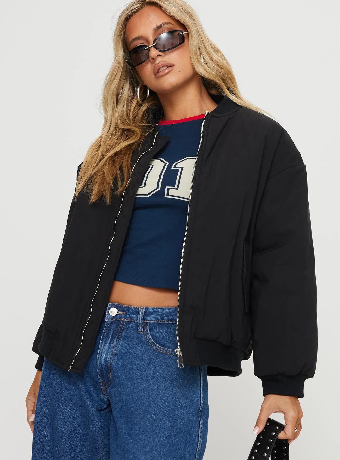Formations Bomber Jacket Black sold by Princess Polly product image thumbnail 2
