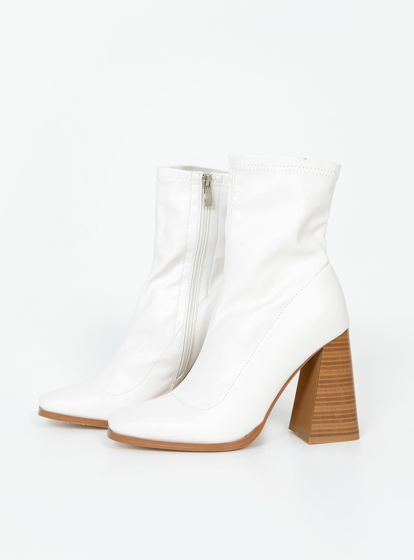 Izuka Ankle Boots White sold by Princess Polly product image thumbnail 3