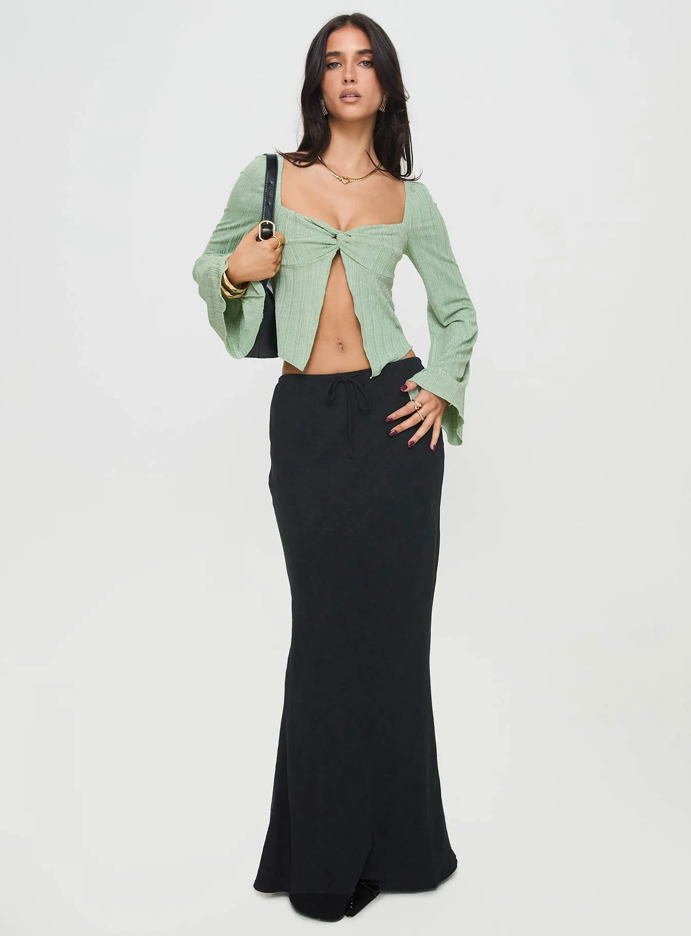 Mani Long Sleeve Top Green sold by Princess Polly product image thumbnail 2