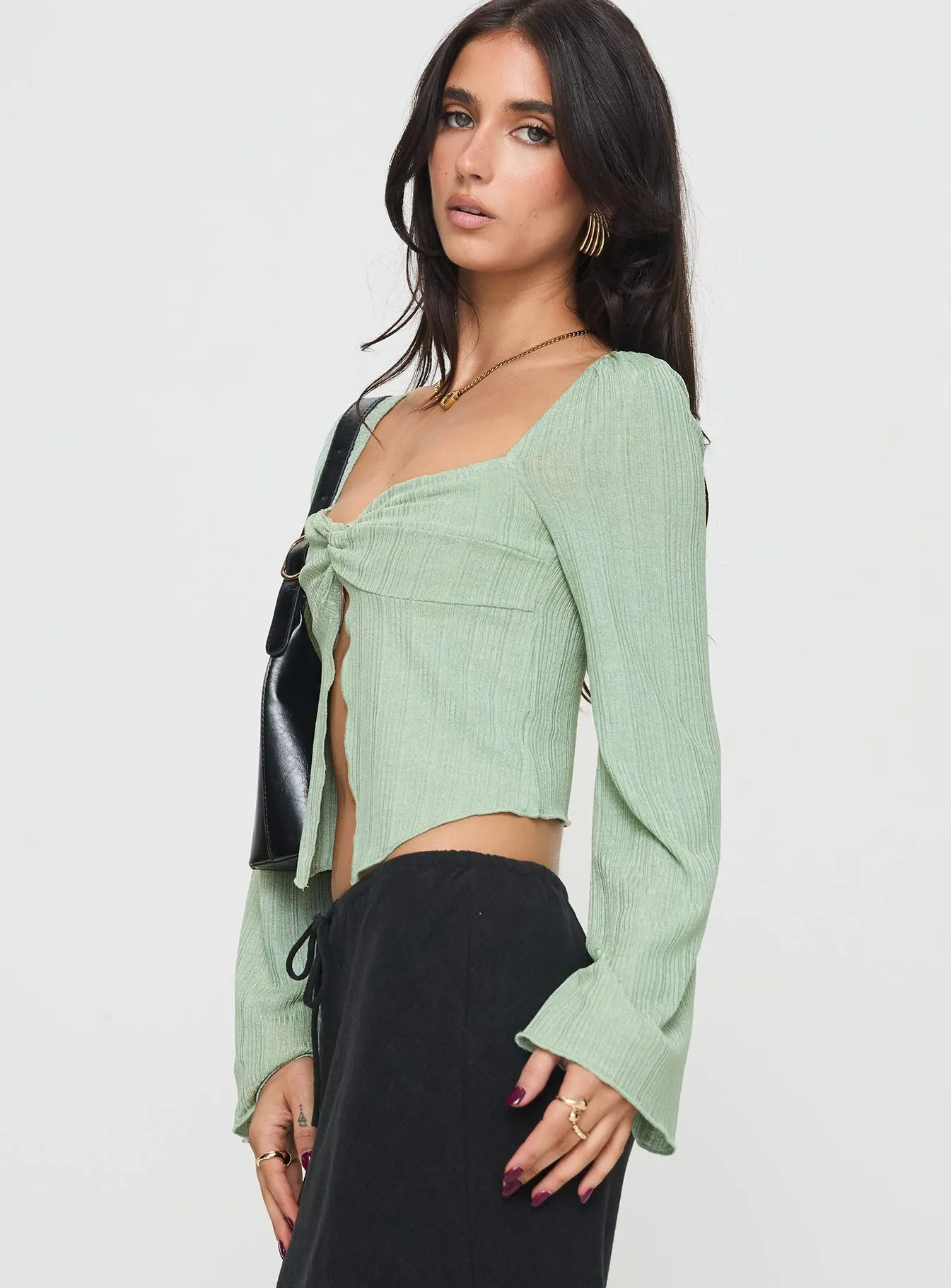 Mani Long Sleeve Top Green sold by Princess Polly product image thumbnail 3