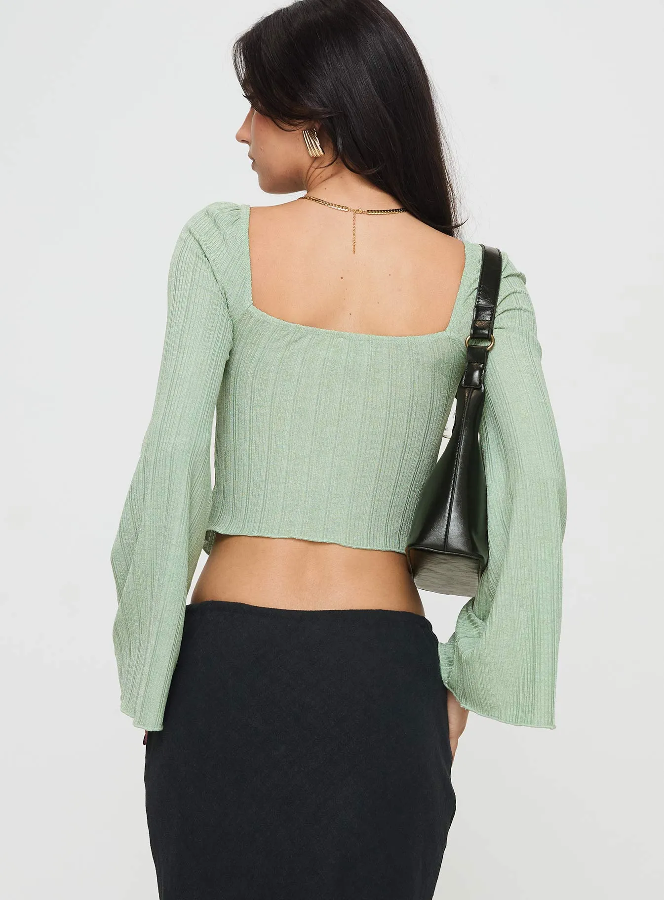 Mani Long Sleeve Top Green sold by Princess Polly product image thumbnail 4