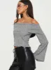 Sorrel Off The Shoulder Top Grey sold by Princess Polly