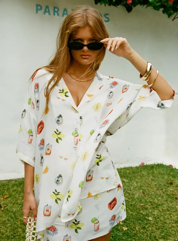 Caraliia Shirt White / Multi sold by Princess Polly