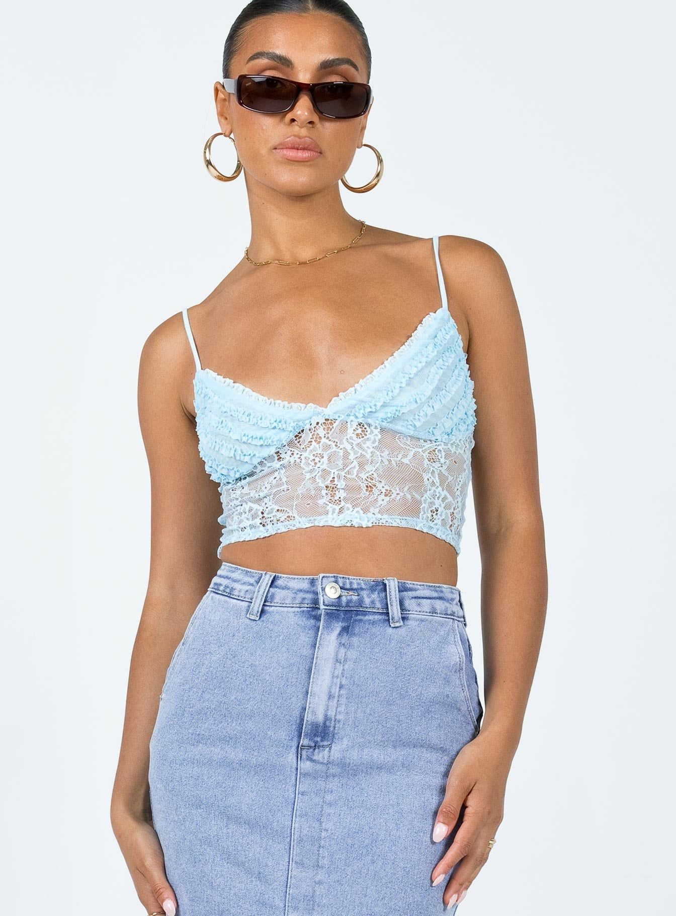 Marcella Top Blue sold by Princess Polly product image thumbnail 2