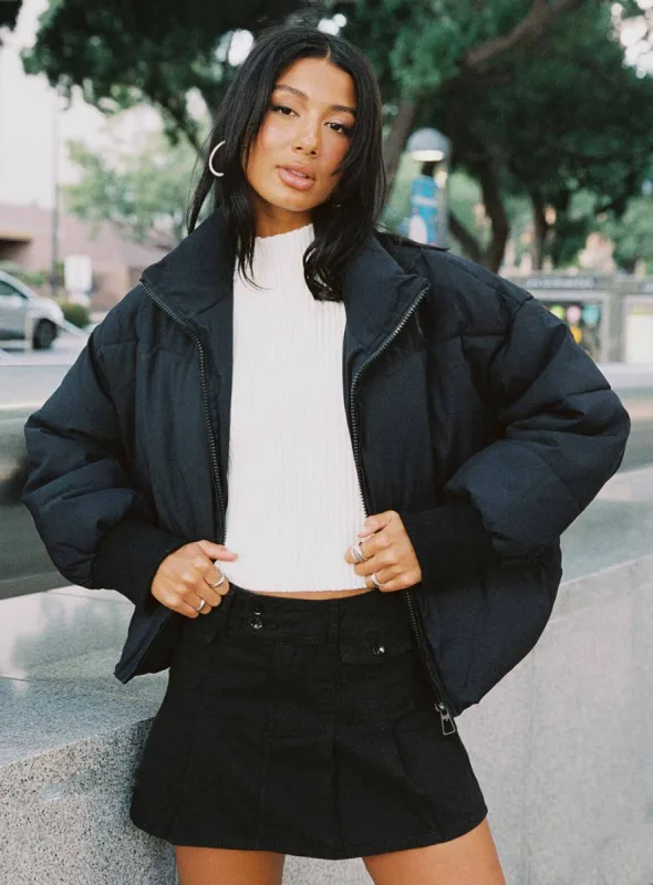 Stanton Mini Skirt Black sold by Princess Polly