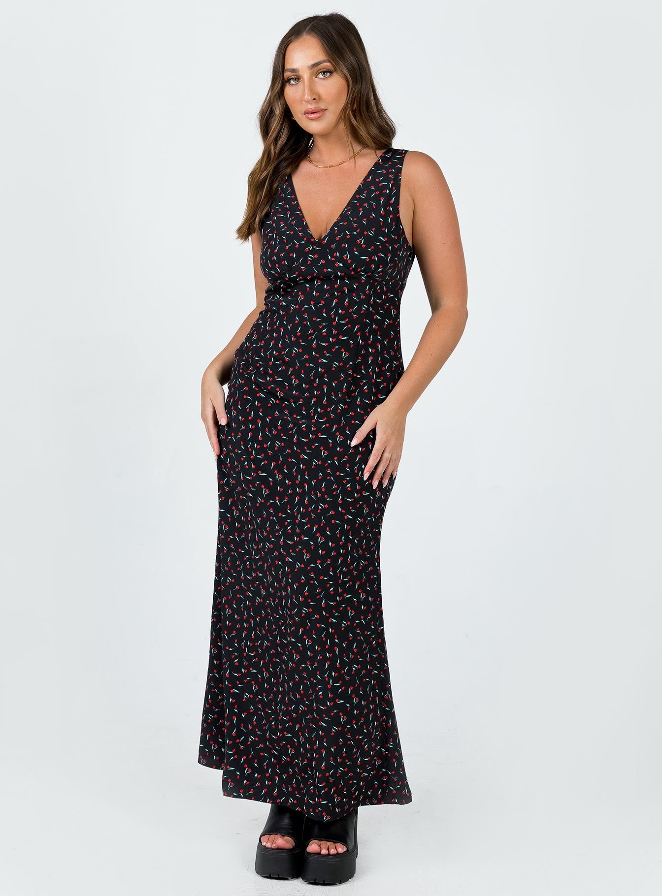 Garrick Maxi Dress Black / Red sold by Princess Polly product image thumbnail 3