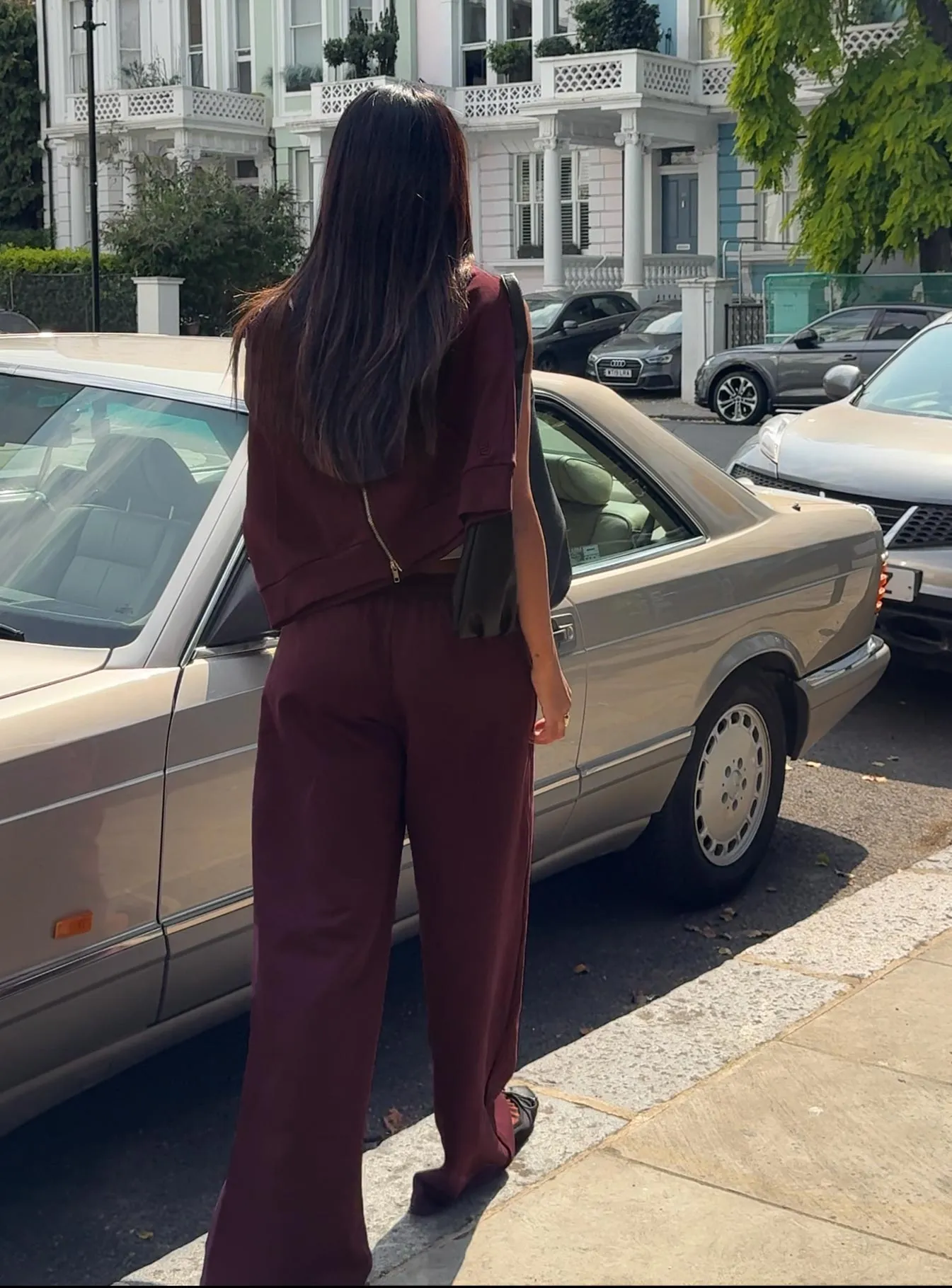 All Day Straight Leg Sweatpants Wine sold by Princess Polly product image thumbnail 3