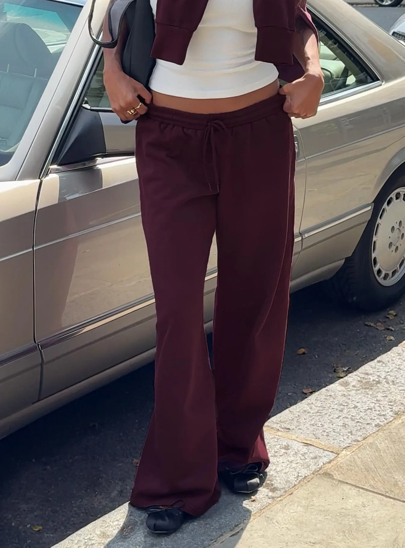 All Day Straight Leg Sweatpants Wine sold by Princess Polly product image thumbnail 2
