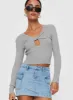 Morelli Long Sleeve Top Grey sold by Princess Polly