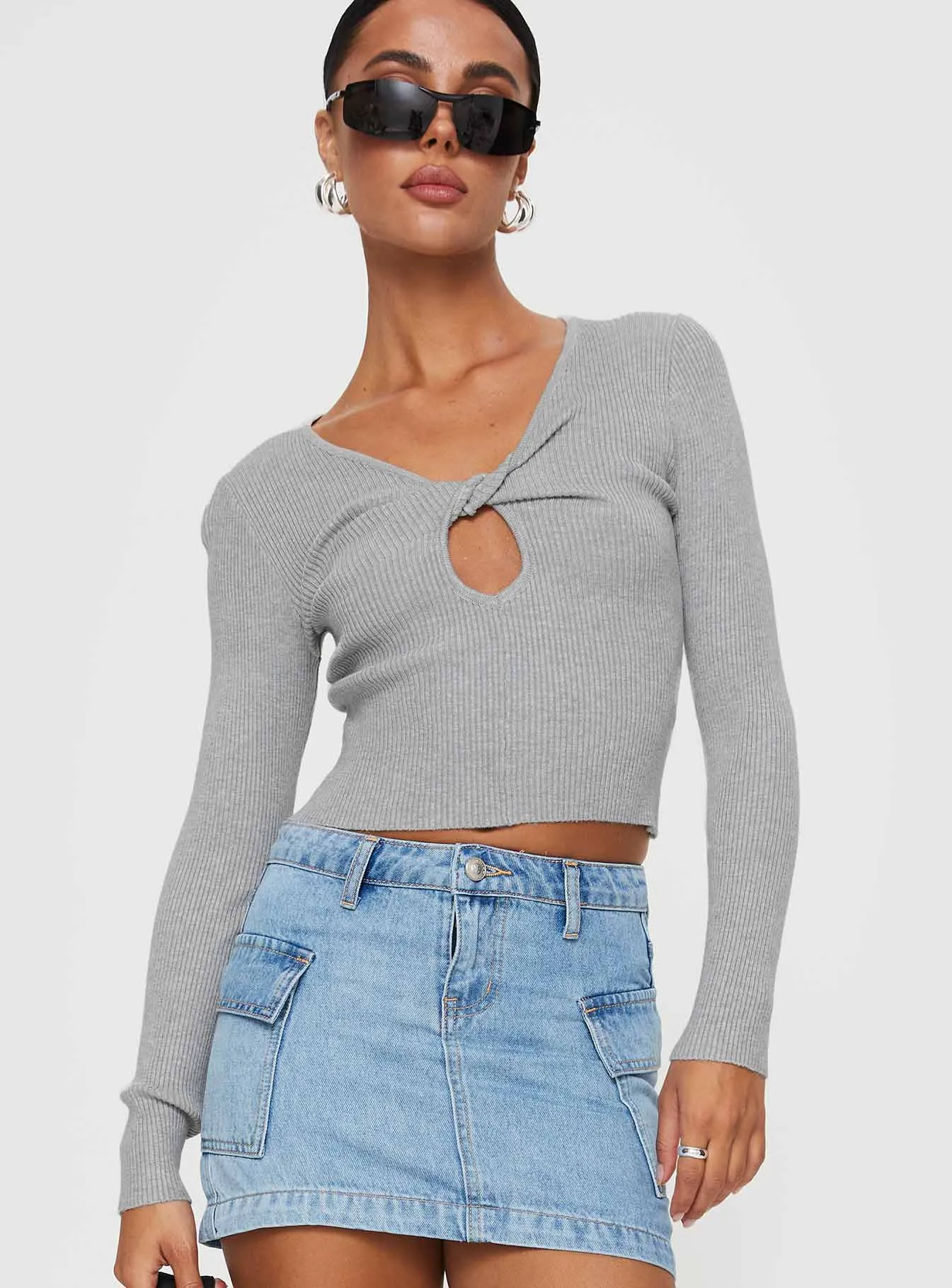 Morelli Long Sleeve Top Grey sold by Princess Polly product image thumbnail 2