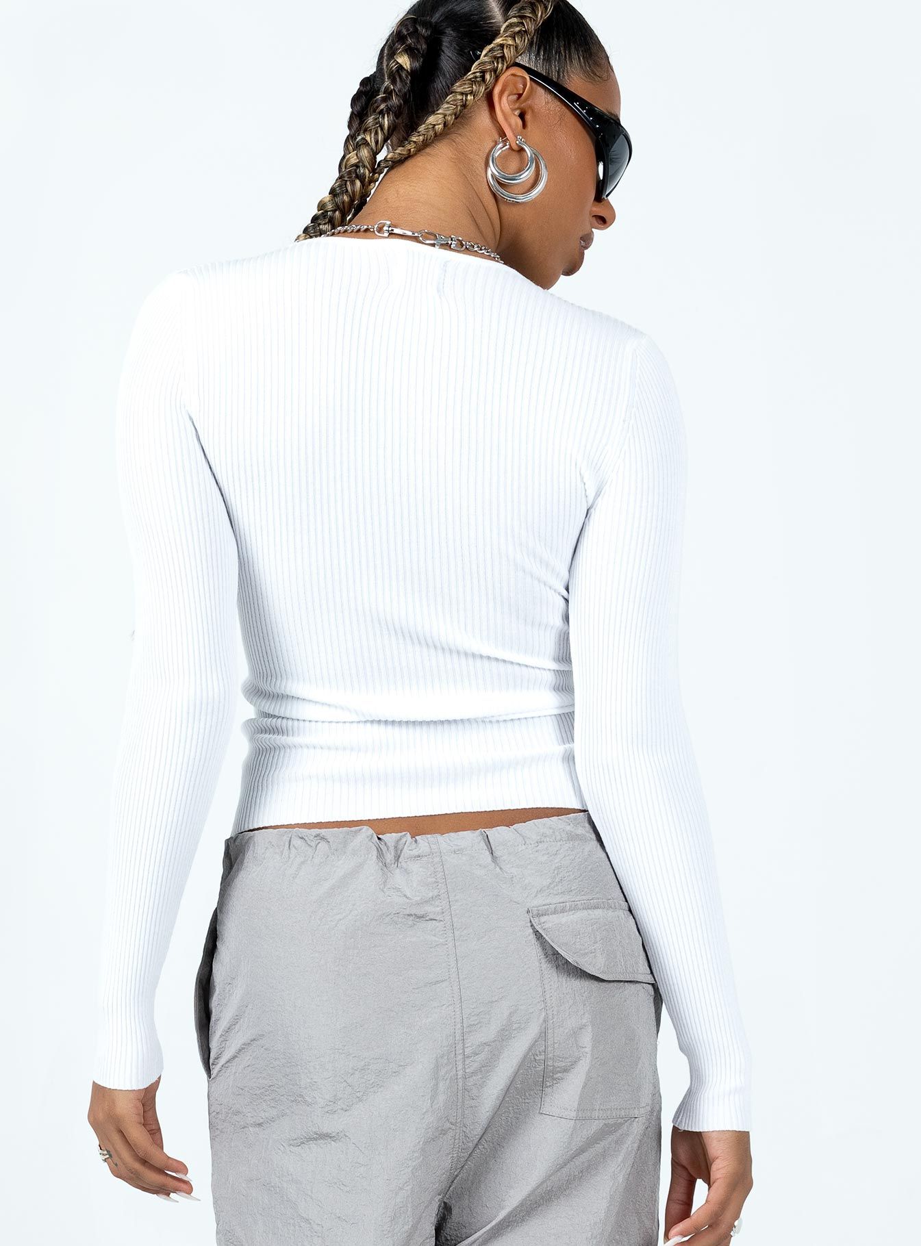 Venetia Long Sleeve Top White sold by Princess Polly product image thumbnail 5