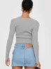 Morelli Long Sleeve Top Grey sold by Princess Polly