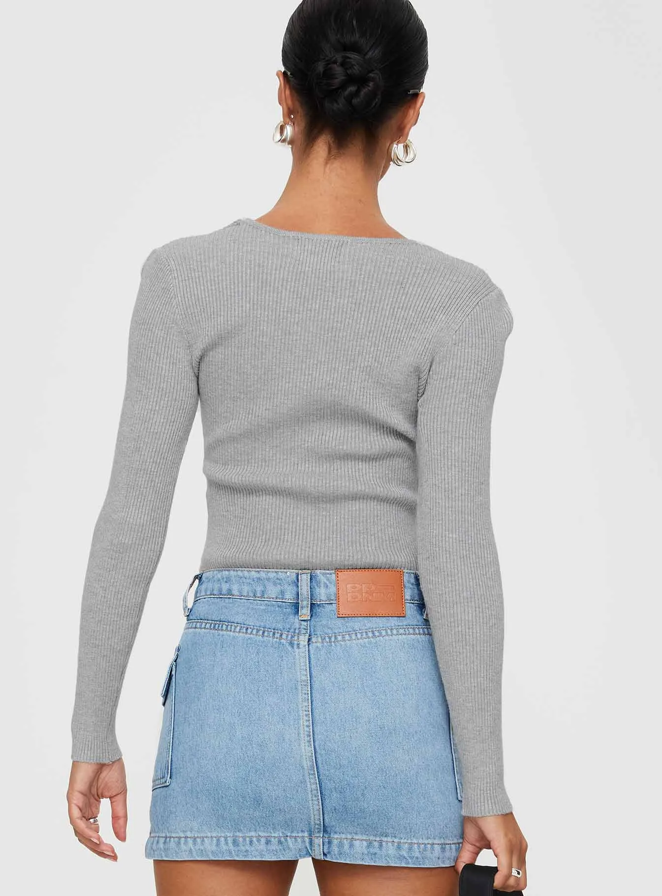 Morelli Long Sleeve Top Grey sold by Princess Polly product image thumbnail 5