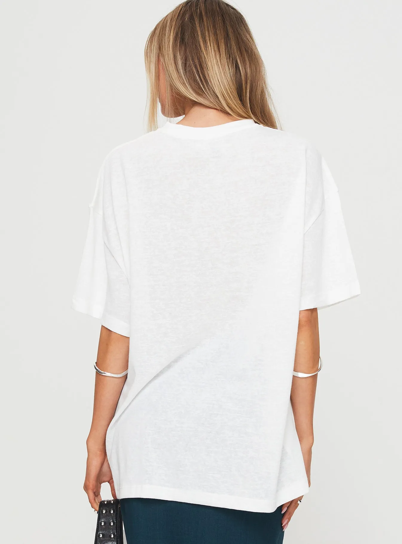 Cloud Cassette Oversized Tee White sold by Princess Polly product image thumbnail 5