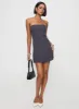 Twin Flame Strapless Mini Dress Slate Grey sold by Princess Polly