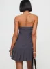 Twin Flame Strapless Mini Dress Slate Grey sold by Princess Polly