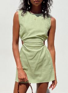 Mayzie Mini Dress Green sold by Princess Polly