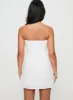 Irena Broderie Strapless Mini Dress White sold by Princess Polly