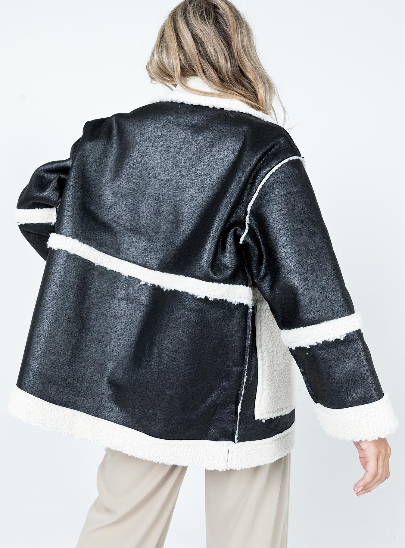 Lexie Faux Leather Jacket Black sold by Princess Polly product image thumbnail 5