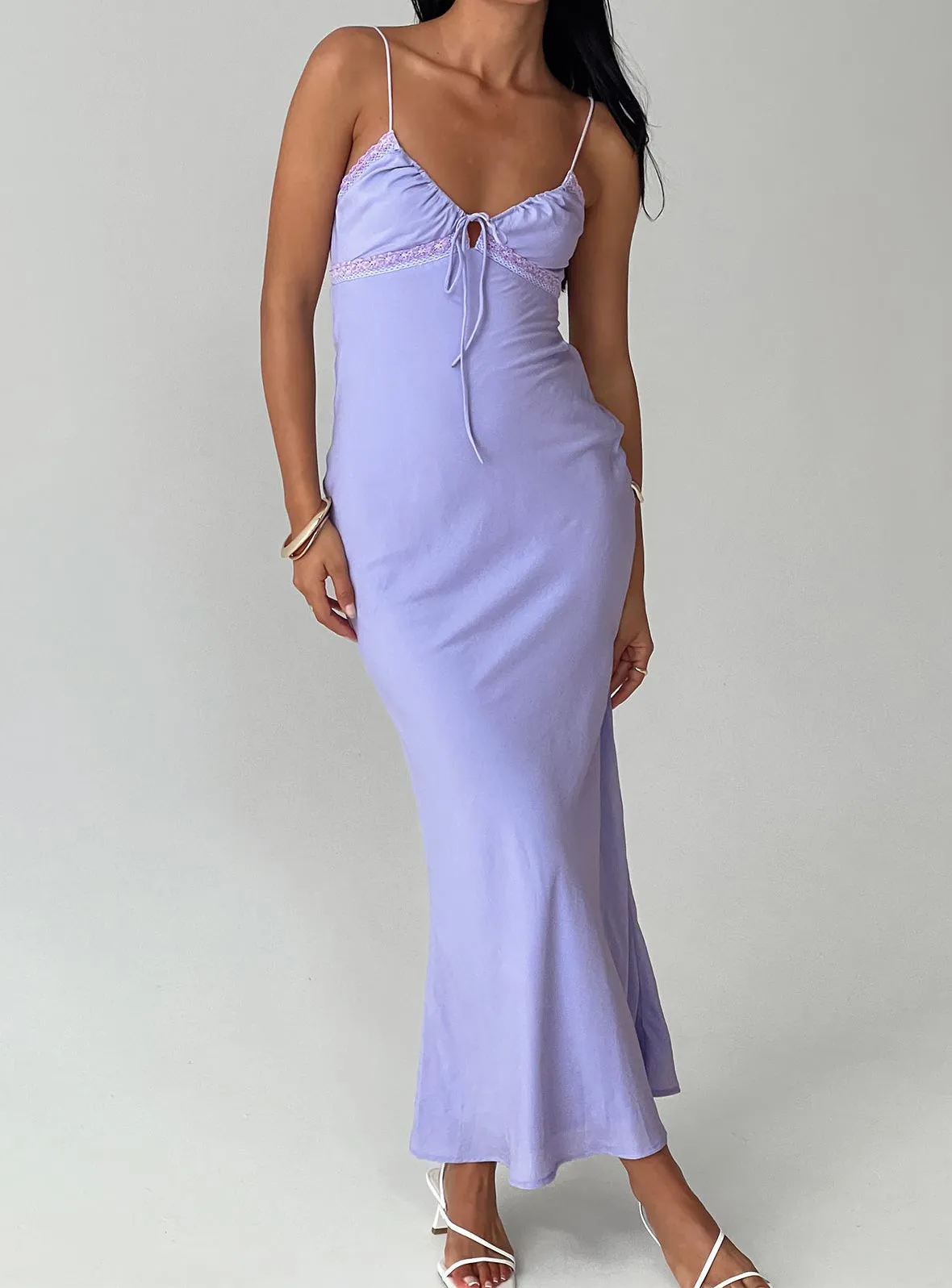 Emily Maxi Dress Lilac sold by Princess Polly