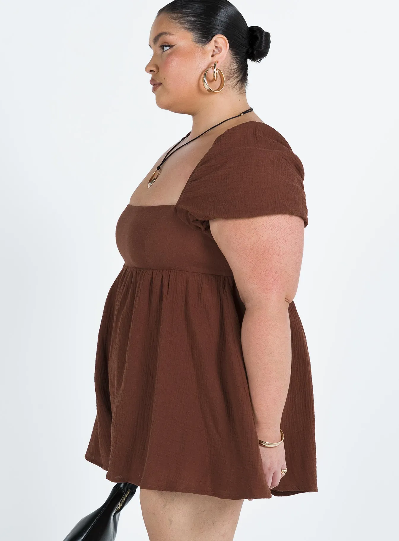 Lorna Romper Brown Curve sold by Princess Polly product image thumbnail 4