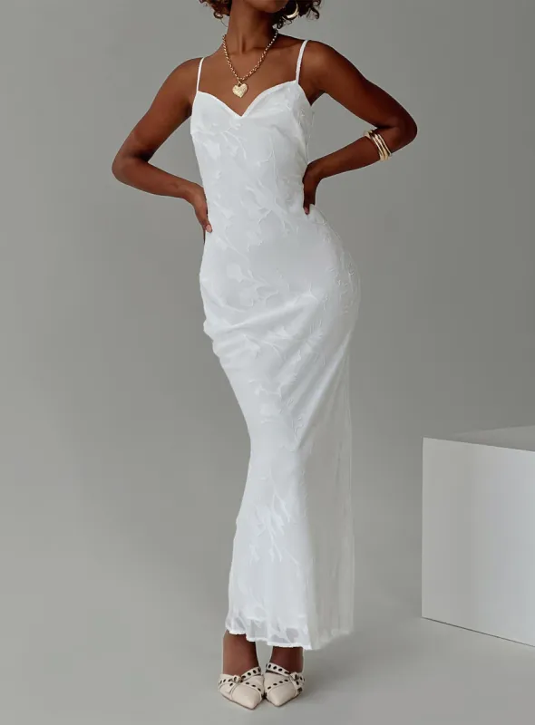 Naeema Maxi Dress White sold by Princess Polly