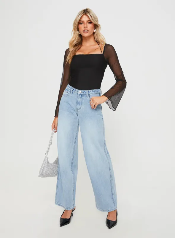 Maryanne Mid-rise Relaxed Jeans Light Wash sold by Princess Polly
