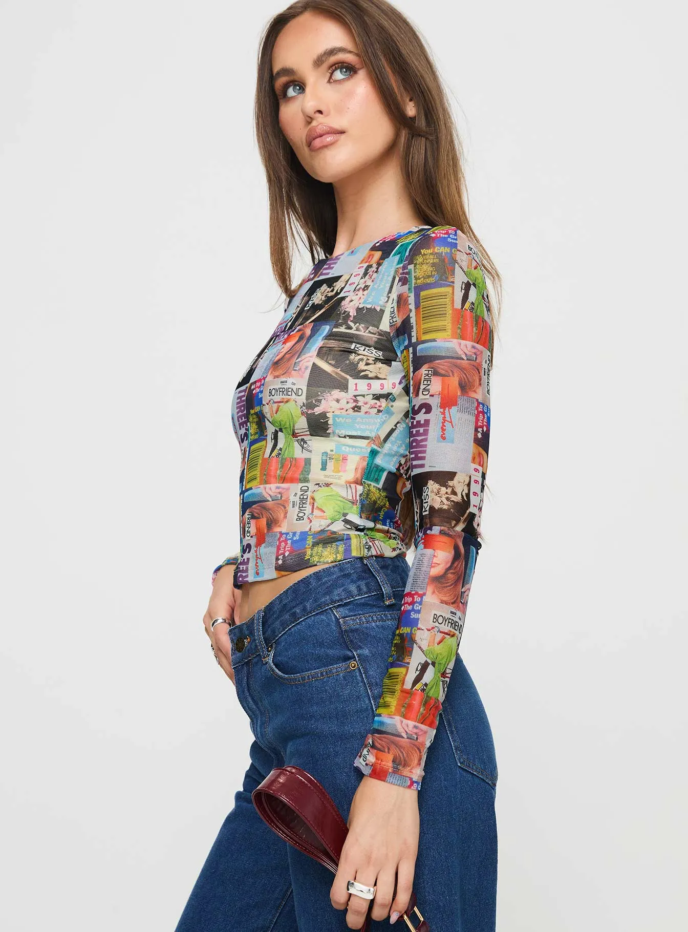 Kaelen Long Sleeve Top Multi sold by Princess Polly product image thumbnail 3
