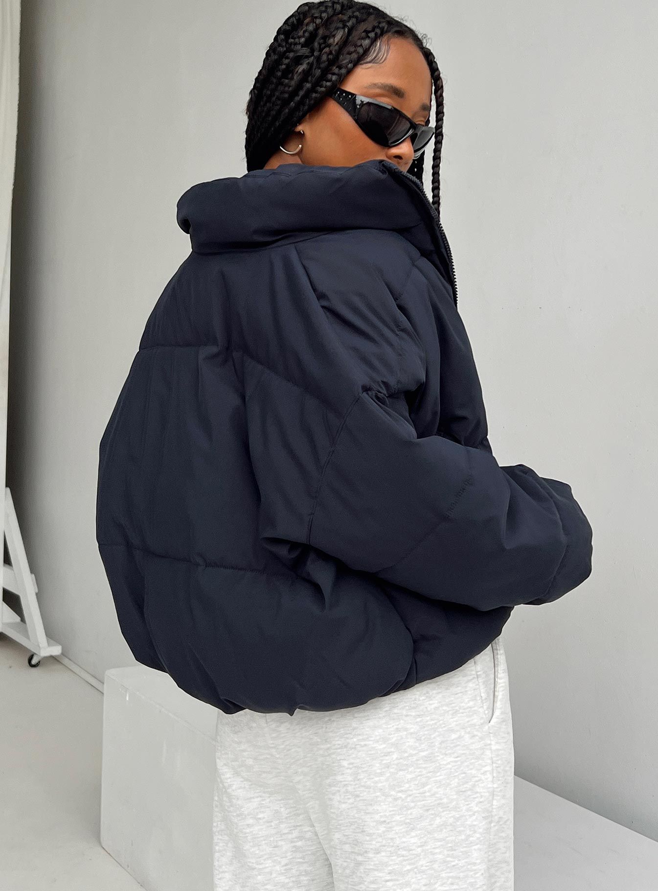 Abe Puffer Jacket Navy sold by Princess Polly product image thumbnail 3