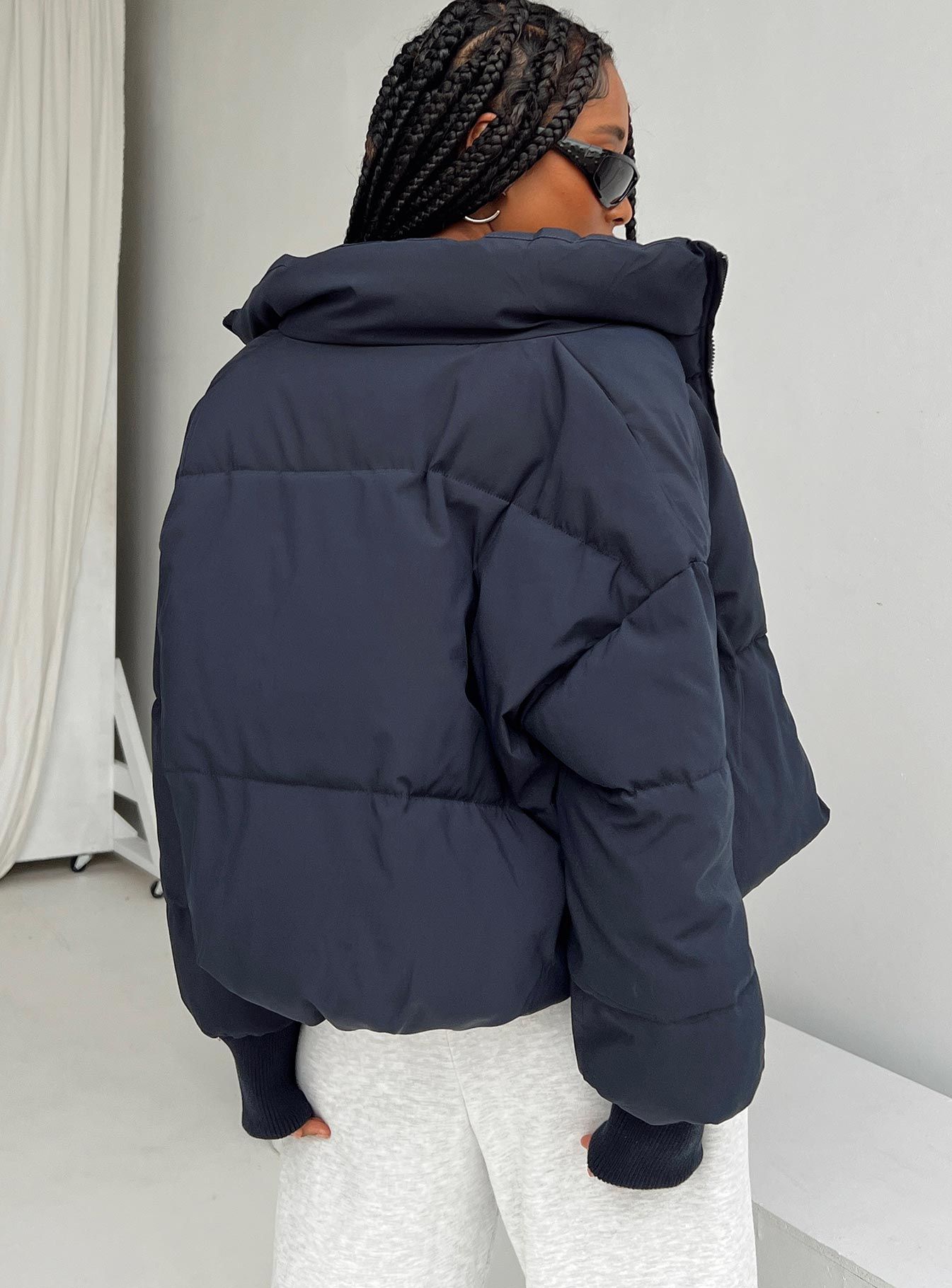 Abe Puffer Jacket Navy sold by Princess Polly product image thumbnail 4