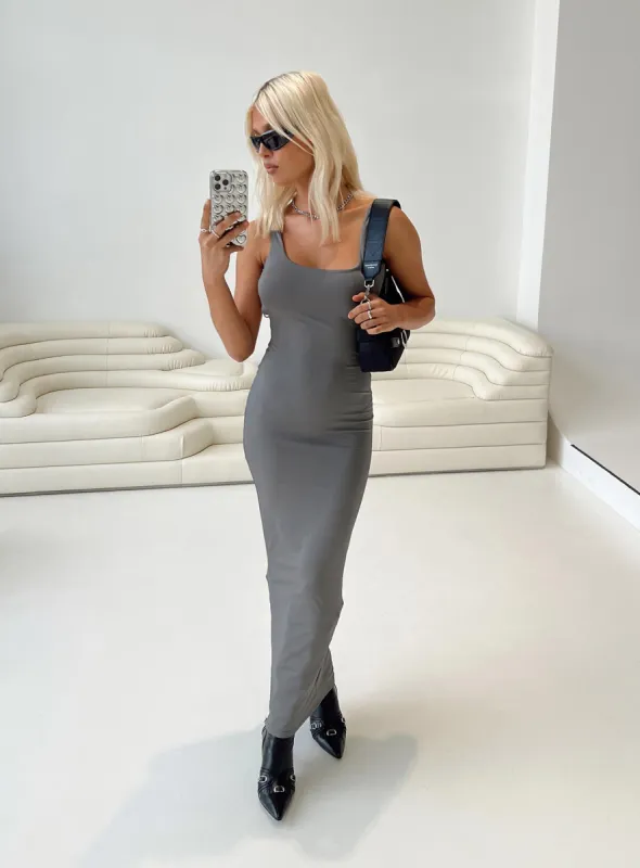 Merlino Maxi Dress Grey sold by Princess Polly