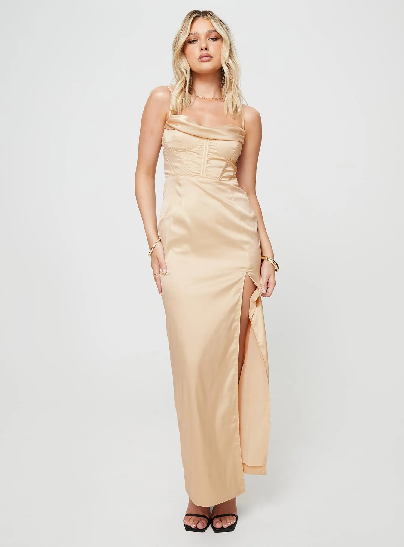 Spotlight Maxi Dress Champagne sold by Princess Polly product image thumbnail 2